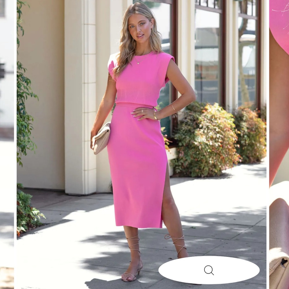 Vici ultrachic knit crop top & midi skirt